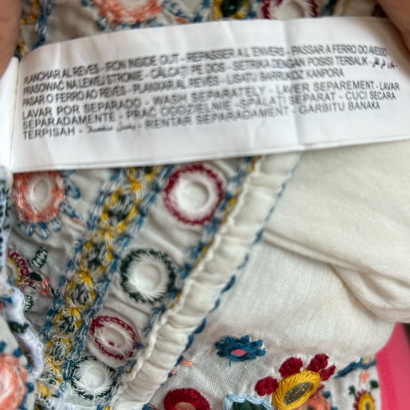 Zara embroidered blouse long sleeve size XS casual style - Picture 12 of 13